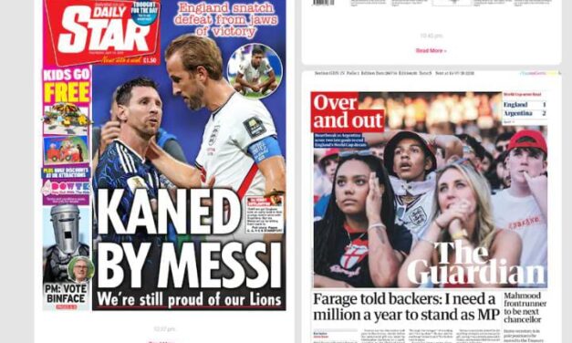 Del “Messi mágico” al “corazón roto”: así reaccionó la prensa inglesa tras la victoria de Argentina