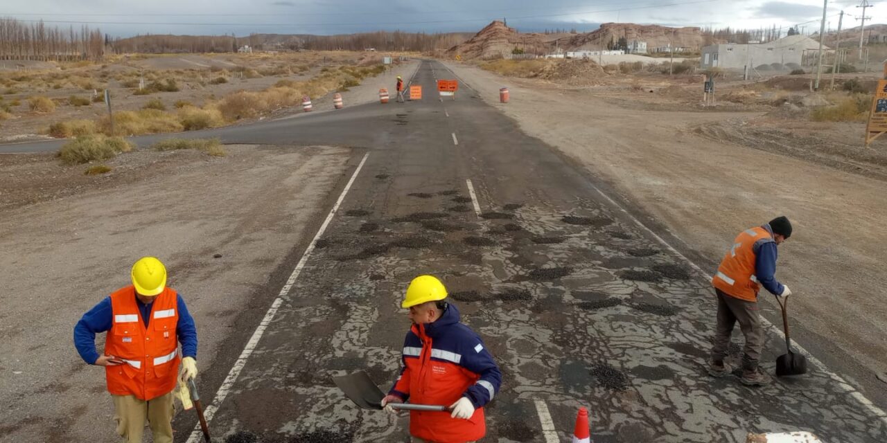 Realizan trabajos de mantenimiento sobre Ruta 150