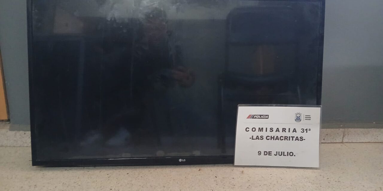 9 de Julio: Escondieron un televisor robado entre las malezas, pero la Policía lo encontró