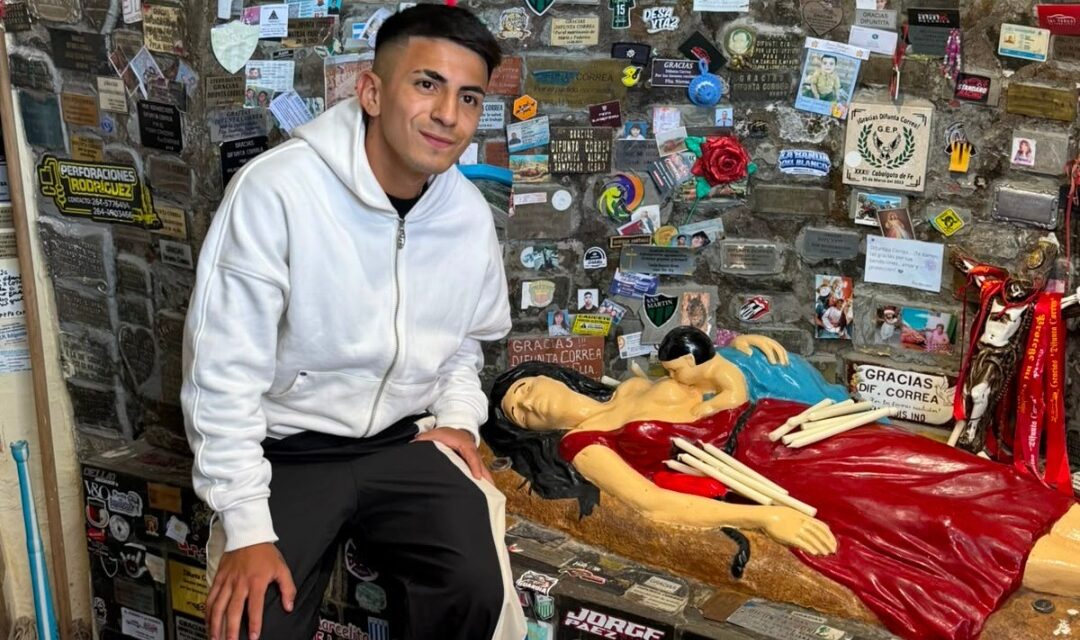 De San Expedito a la Difunta Correa: Thiago Almada completó su recorrido de fe en San Juan