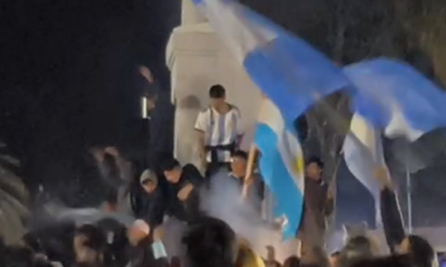 Jáchal celebra en las calles el triunfo argentino