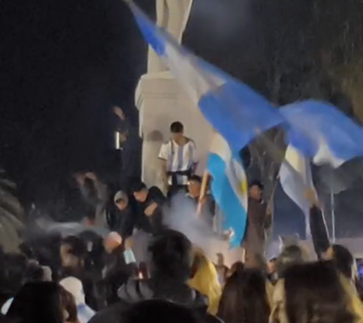 Jáchal celebra en las calles el triunfo argentino