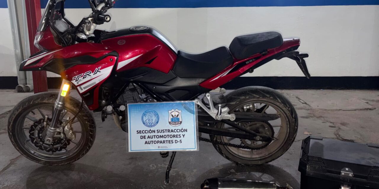 Recuperaron una moto robada y descubrieron un presunto taller clandestino en Chimbas