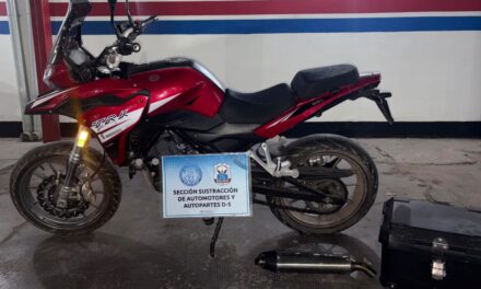 Recuperaron una moto robada y descubrieron un presunto taller clandestino en Chimbas