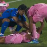 Un fuerte golpe en la cabeza de un compañero de Messi en Inter Miami encendió todas las alarmas
