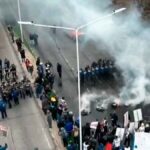 hubo enfrentamientos entre la policía y manifestantes