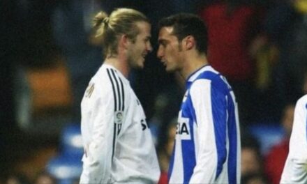 El histórico cruce de Lionel Scaloni con David Beckham revive antes del choque entre Argentina e Inglaterra
