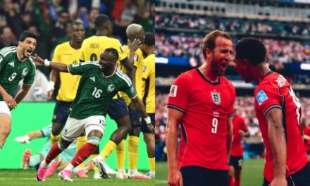 Mundial sin dormir: hinchas mexicanos hicieron un ruidoso banderazo cerca del hotel de Inglaterra