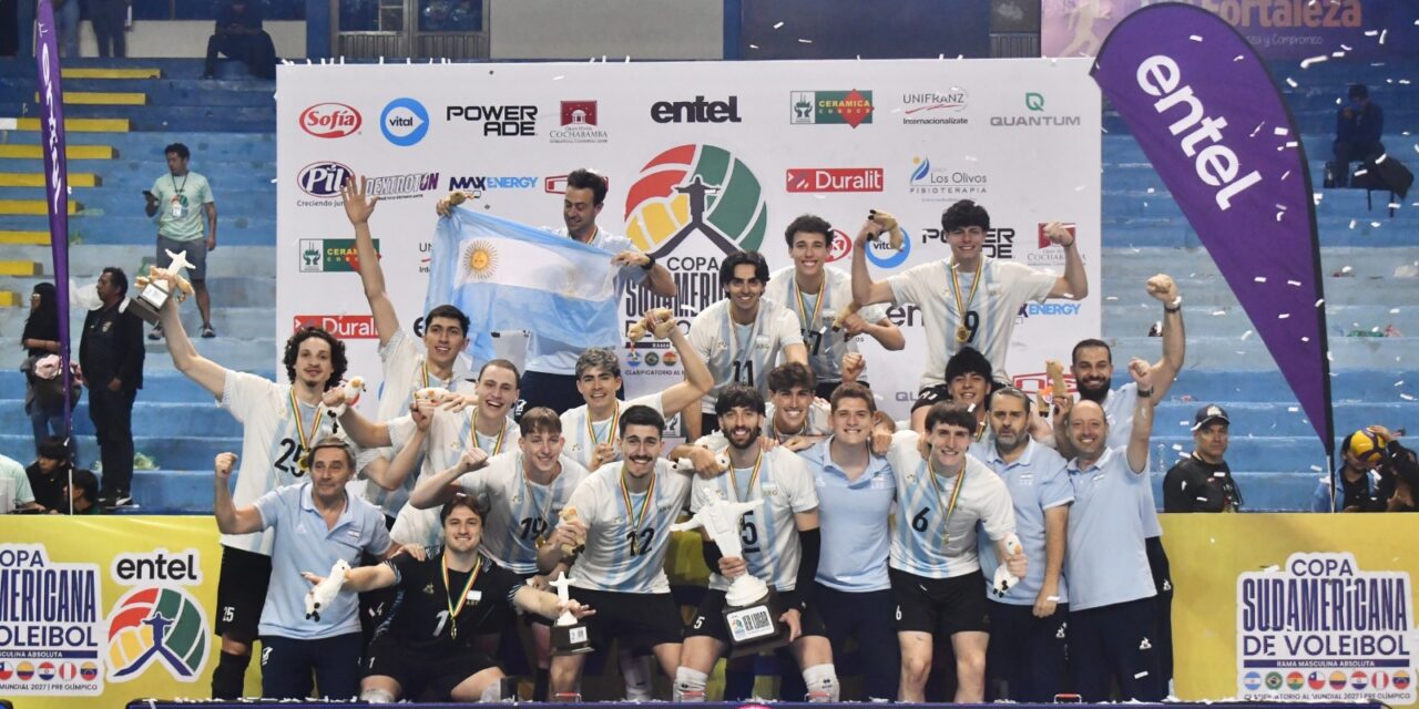 Un sanjuanino campeón con Argentina: Samuel Guidi Correa levantó la Copa Sudamericana de vóley