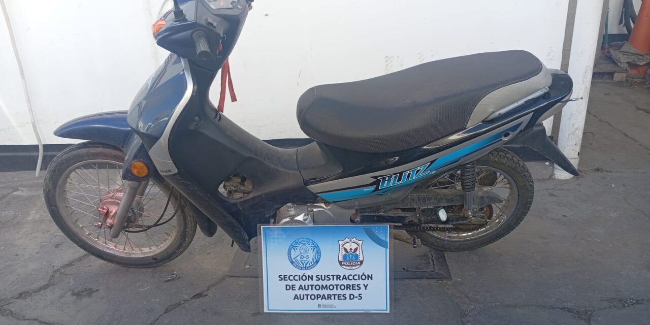 Recuperaron dos motos con pedido de secuestro en Rawson y Rivadavia