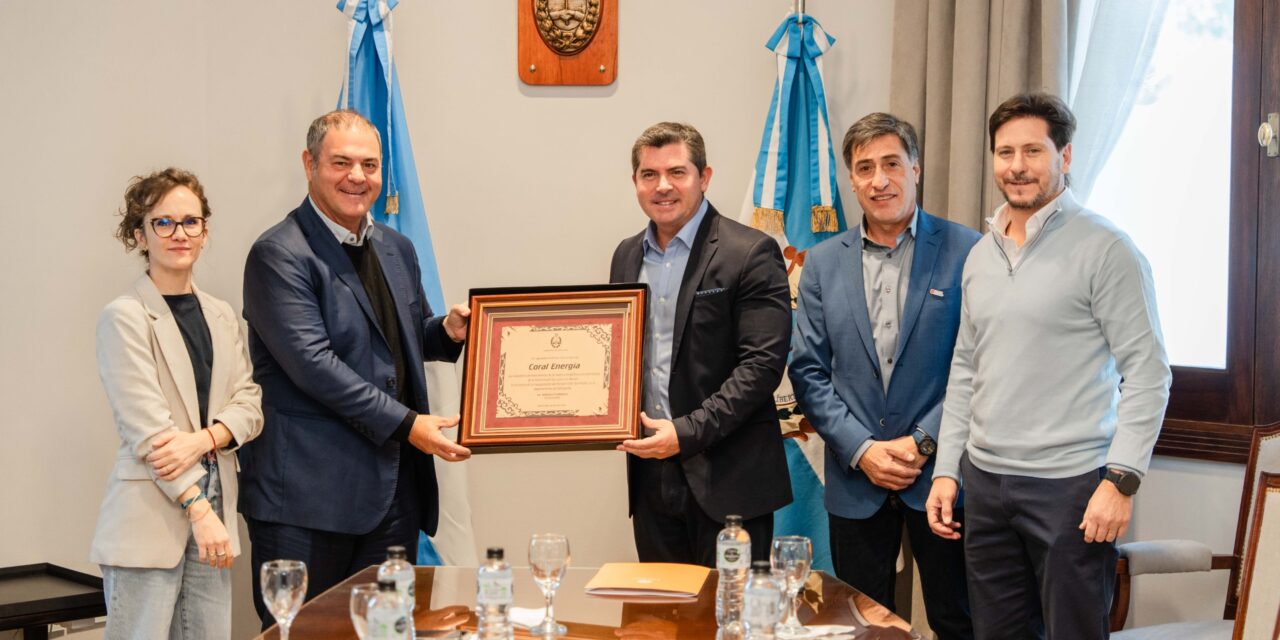 Orrego recibió a los directivos de Coral Energía tras la inauguración de un nuevo parque solar en Calingasta