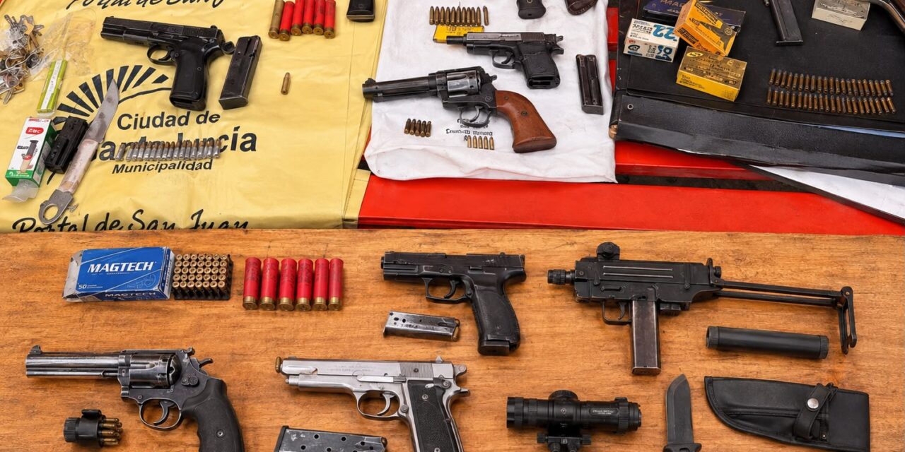 Casi 90 armas secuestradas en ocho meses: El preocupante mapa de los operativos policiales en San Juan