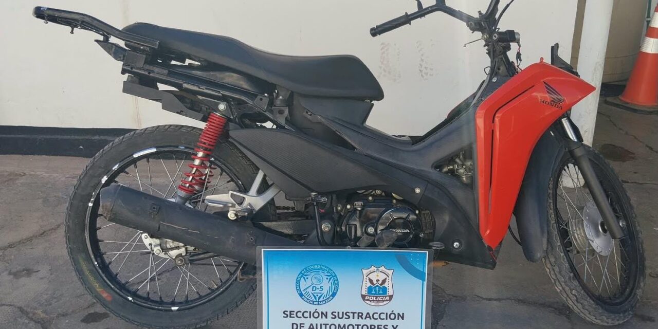 Recuperaron en Carpintería una moto que tenía pedido de secuestro por robo