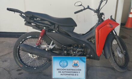 Recuperaron en Carpintería una moto que tenía pedido de secuestro por robo