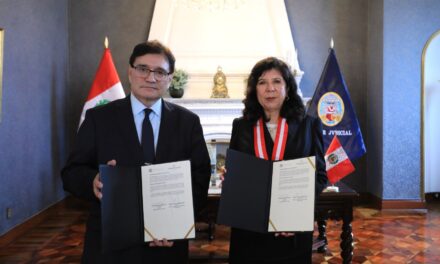 La Corte de Justicia firmó un convenio de cooperación con el Poder Judicial de Perú