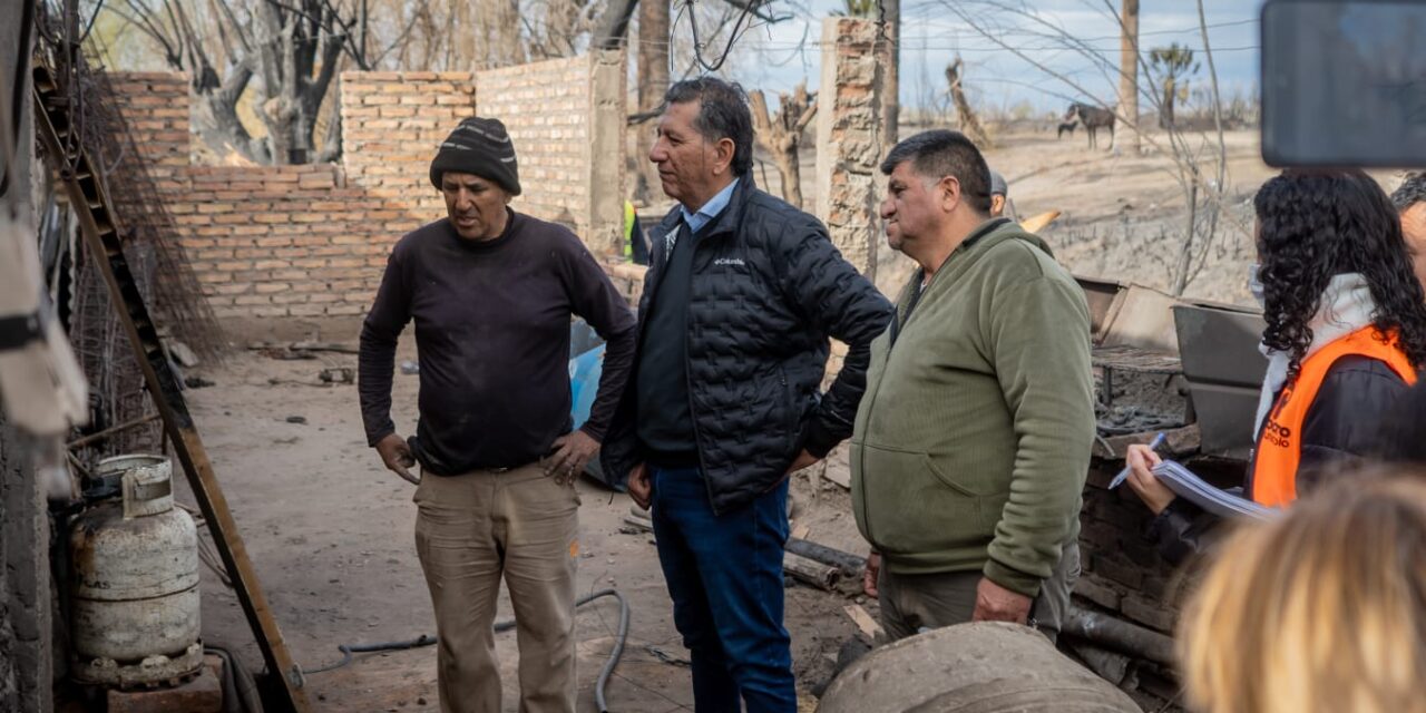 Tras los incendios, Pocito asiste a las familias que perdieron sus viviendas en Alfonso XIII
