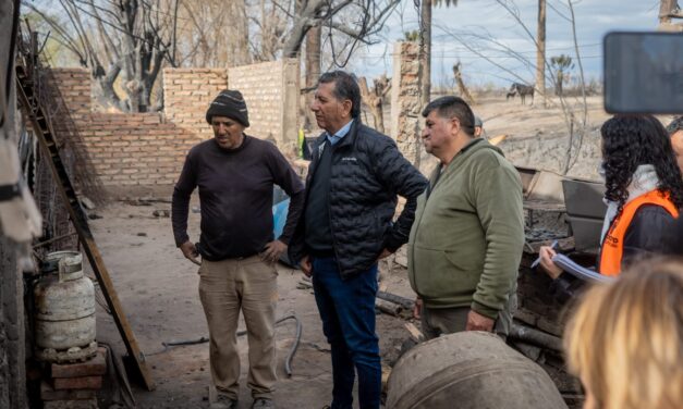Tras los incendios, Pocito asiste a las familias que perdieron sus viviendas en Alfonso XIII