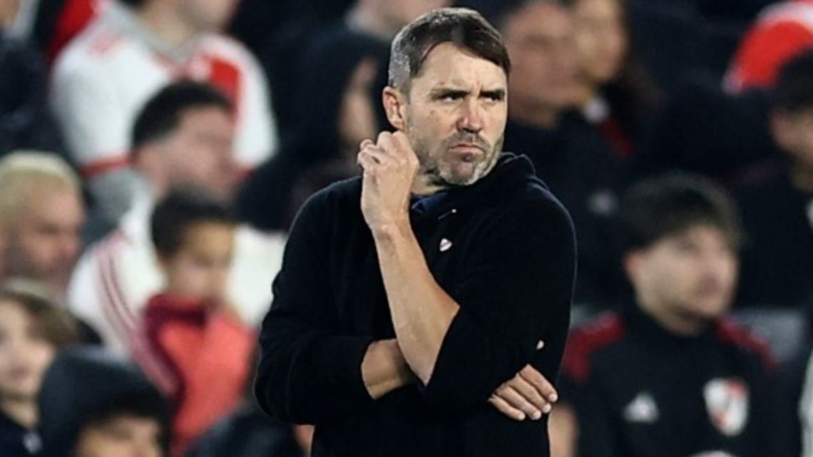 Eduardo Coudet tras el empate de River: la altura, la vuelta de los lesionados y su cruce con Rafael Borré
