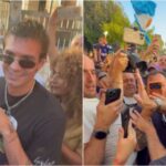 Franco Mastantuono llegó a Fiorentina: así fue su multitudinaria bienvenida