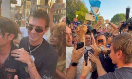 Franco Mastantuono llegó a Fiorentina: así fue su multitudinaria bienvenida
