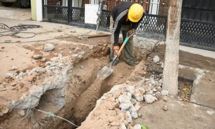 Rawson retomó una obra paralizada y ya ejecutó el 60% de la red cloacal para más de 330 familias