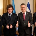 Javier Milei mantuvo una bilateral con el canciller de Israel durante su visita a Colombia