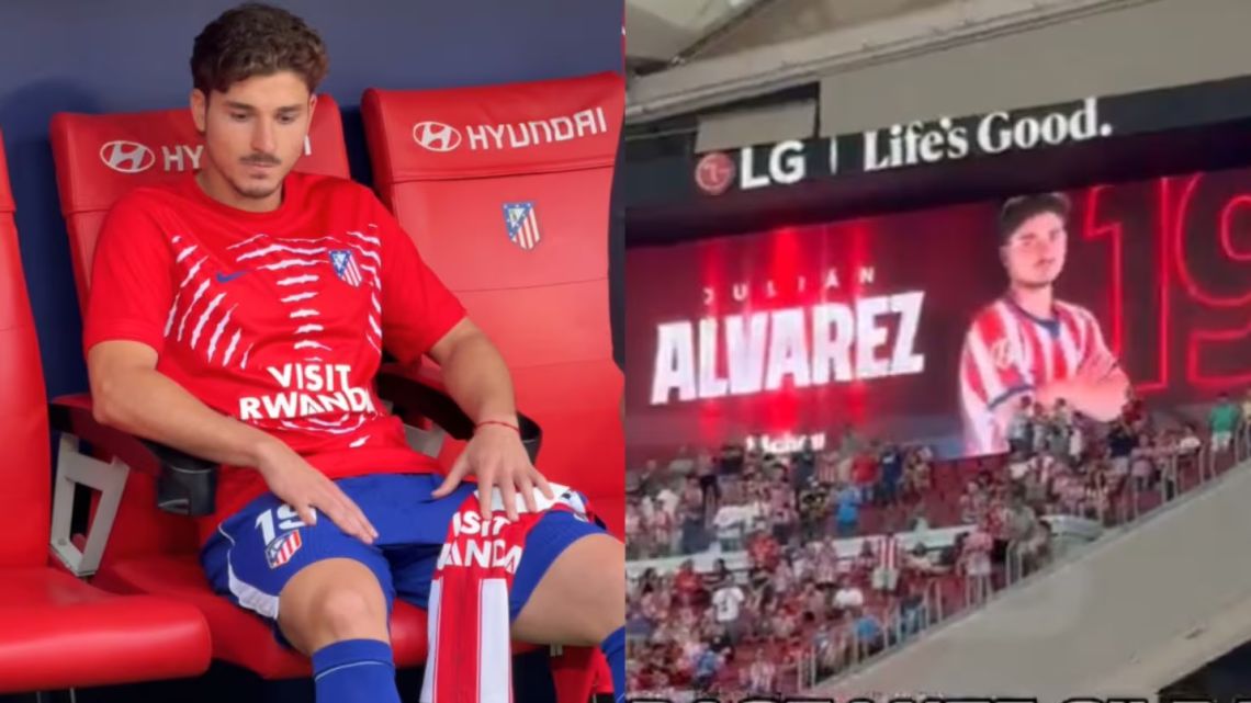 Julián Álvarez fue silbado en el Metropolitano y el Atlético de Madrid rescató un empate con gol de Giuliano Simeone