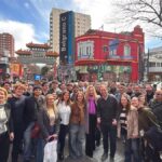Karina Milei sumó a Diego Santilli a las recorridas de LLA en CABA junto a Pilar Ramírez