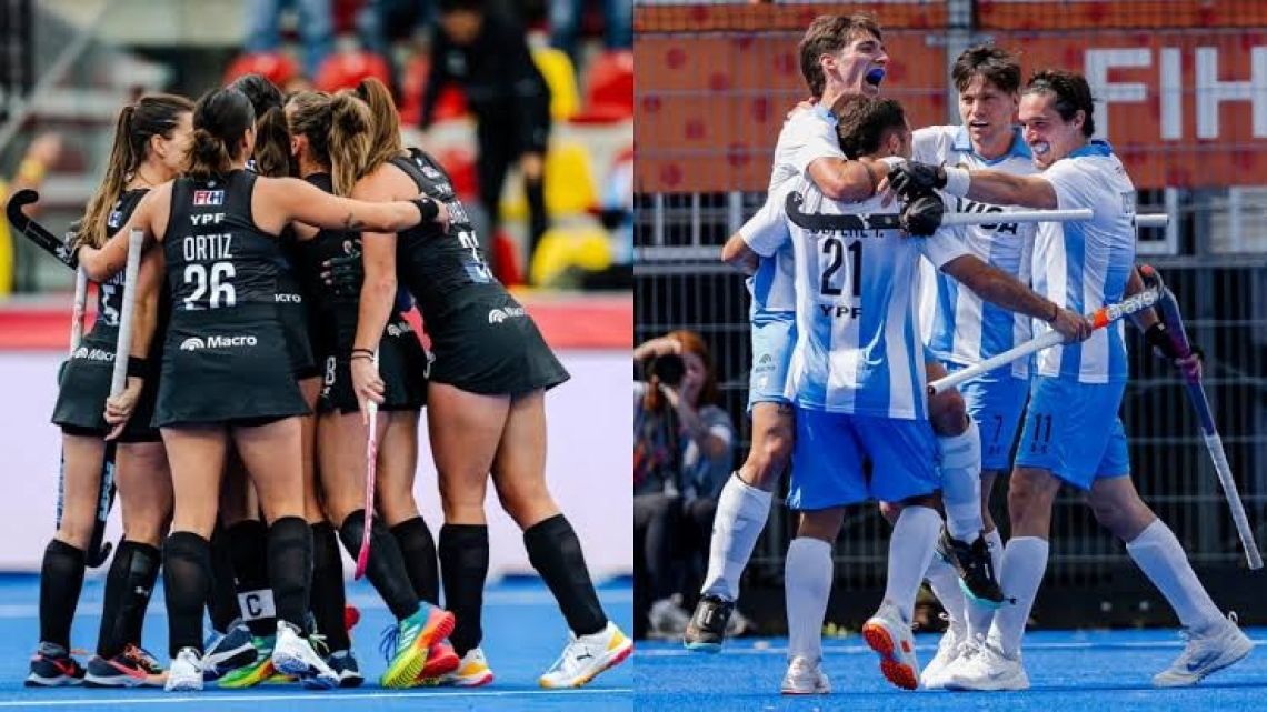 Super lunes argentino: Las Leonas y Los Leones buscan meterse entre los cuatro mejores del Mundial 2026
