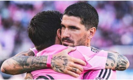 Rodrigo De Paul homenajeó a Messi en su gol con el Inter Miami