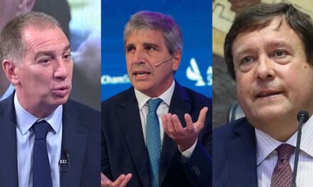 Diego Santilli y Luis Caputo firman con Alberto Weretilneck el traspaso de rutas y ferrocarriles de Río Negro