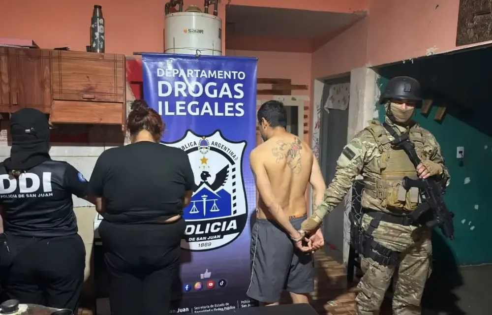 Operativo en Caucete: desbarataron un punto de venta de drogas junto a un centro de consumos problemáticos