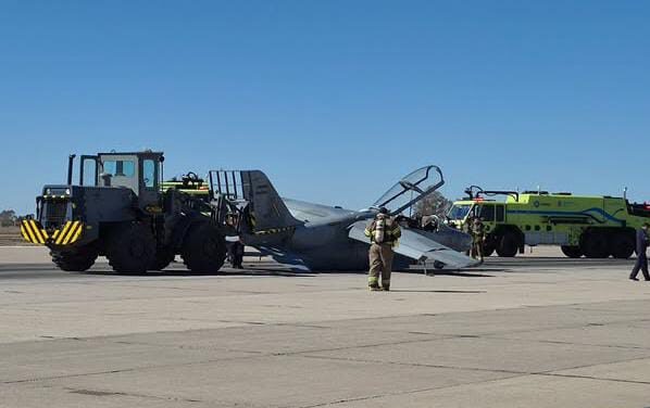 Un Pampa II tuvo una emergencia durante un vuelo de mantenimiento y su tripulación salió ilesa