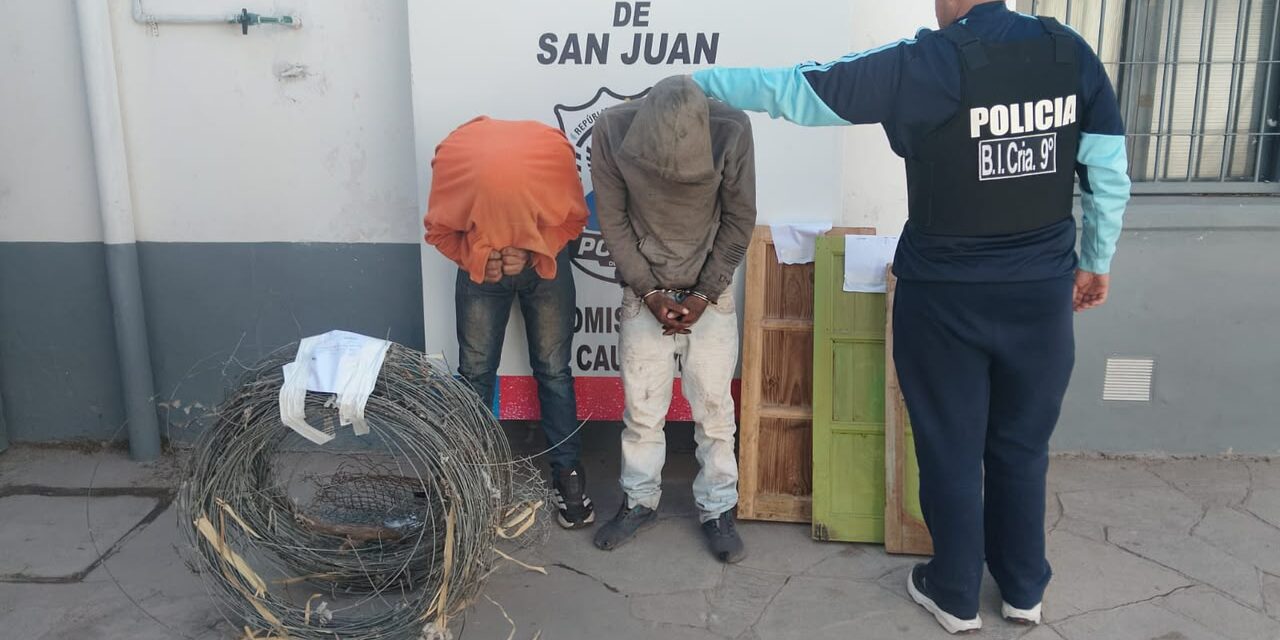 Dos hermanos quedaron detenidos por el robo de materiales en una casa de Caucete