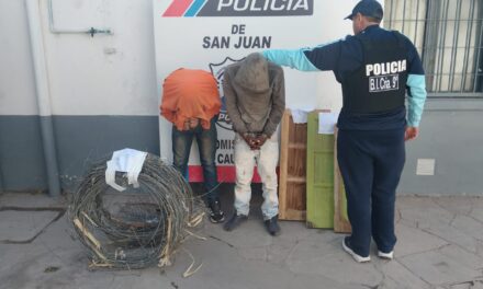 Dos hermanos quedaron detenidos por el robo de materiales en una casa de Caucete