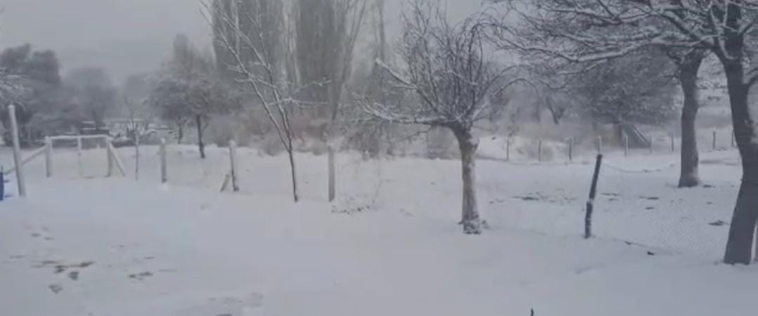 Valle Fértil amaneció con nieve y frío intenso en una jornada marcada por el temporal