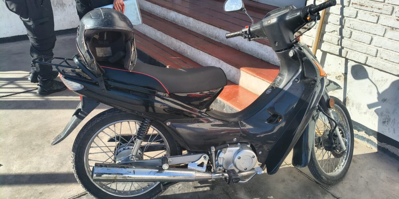 Vio su moto robada estacionada en Pocito y la Policía logró recuperarla