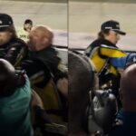 ¡Se fueron a las manos! Un choque de Nascar terminó en golpes postcarrera