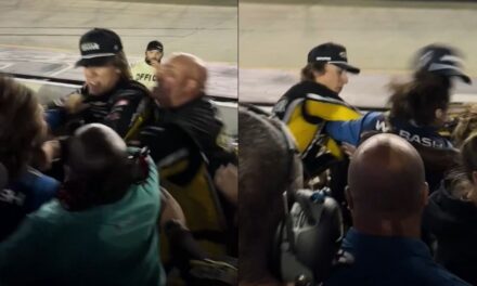 ¡Se fueron a las manos! Un choque de Nascar terminó en golpes postcarrera
