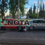Choque frente al Parque de Mayo: una Saveiro terminó contra un Renault
