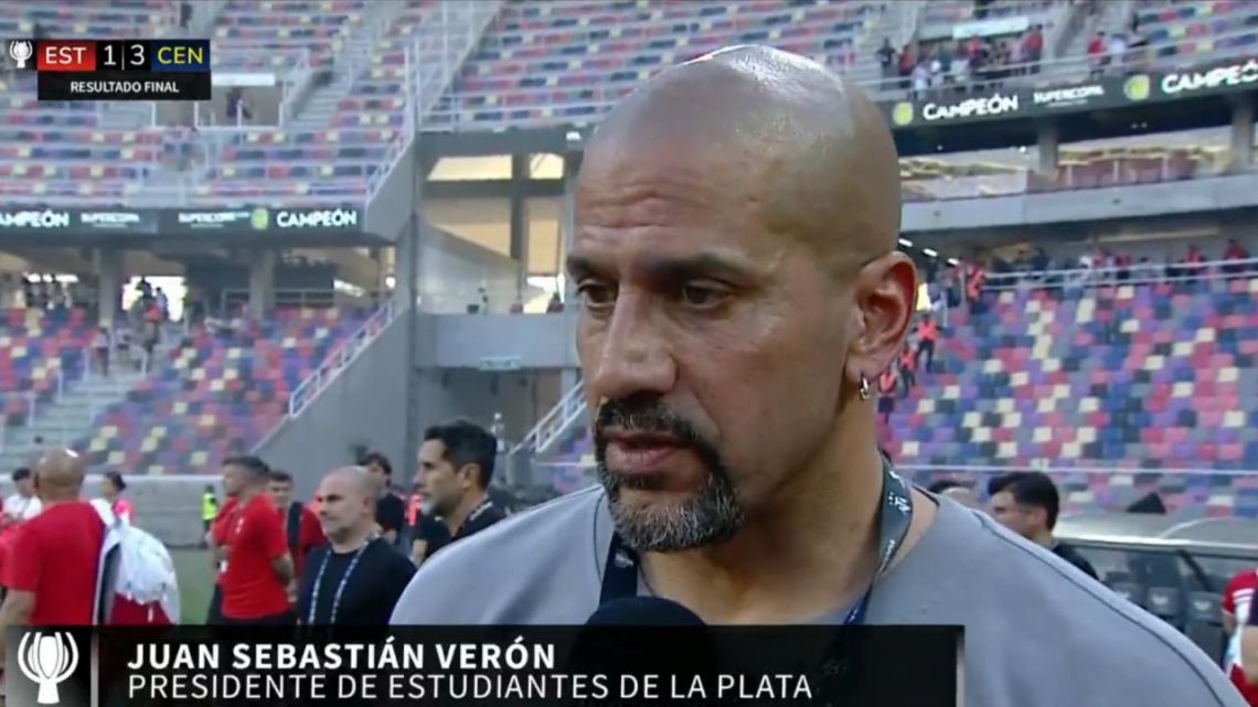 Juan Sebastián Verón explotó tras la final de la Supercopa e increpó a Herrera: «Es toda tuya»