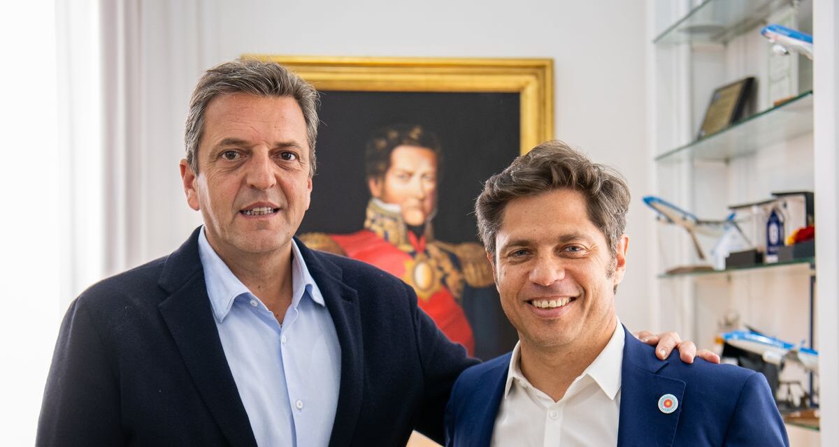 Axel Kicillof y Sergio Massa, en un súper sábado del peronismo a la espera de la definición de las PASO