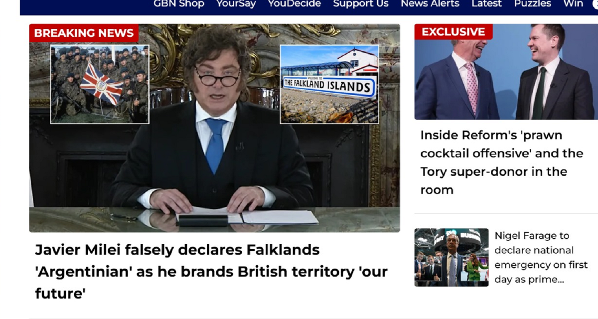 Cómo reaccionaron los medios británicos al discurso de Milei por la soberanía de las Islas Malvinas