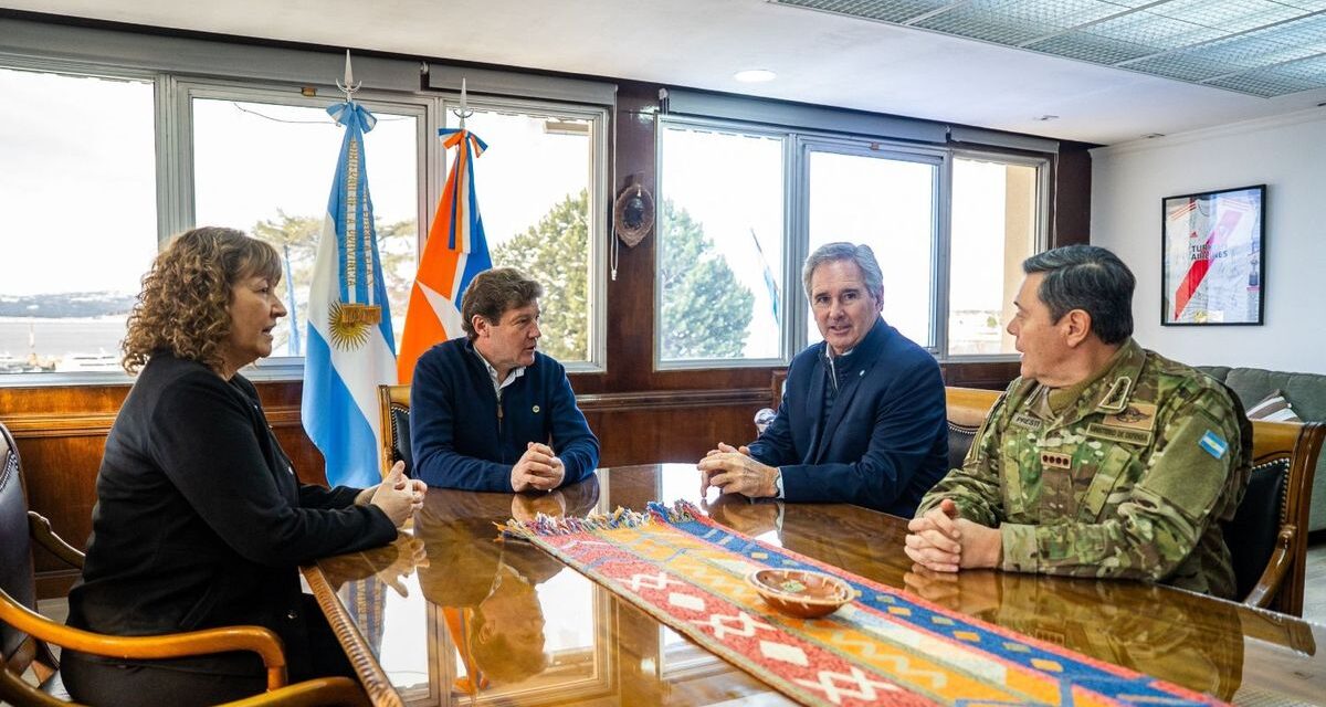Carlos Presti y Pablo Quirno se reunieron con Gustavo Melella en Tierra del Fuego para avanzar con el proyecto de Base Naval Integrada