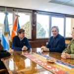 Carlos Presti y Pablo Quirno se reunieron con Gustavo Melella en Tierra del Fuego para avanzar con el proyecto de Base Naval Integrada