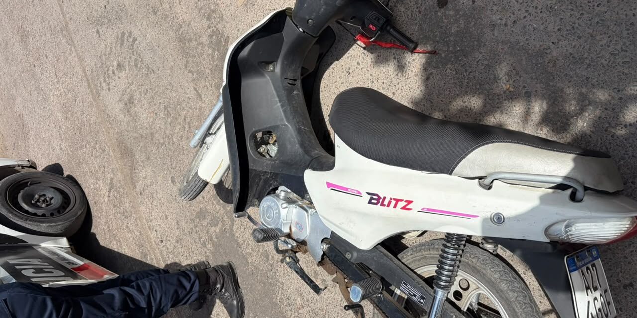 Dos detenidos por robar una moto y lesionar a una bebé durante la fuga en Rawson