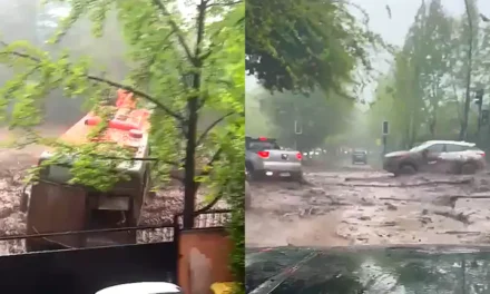 Un aluvión arrastró autos y un bus en Santiago de Chile y activaron alerta roja en 10 comunasp