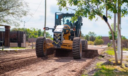 Rivadavia comenzó a pavimentar el Loteo Rumbos con fondos municipales
