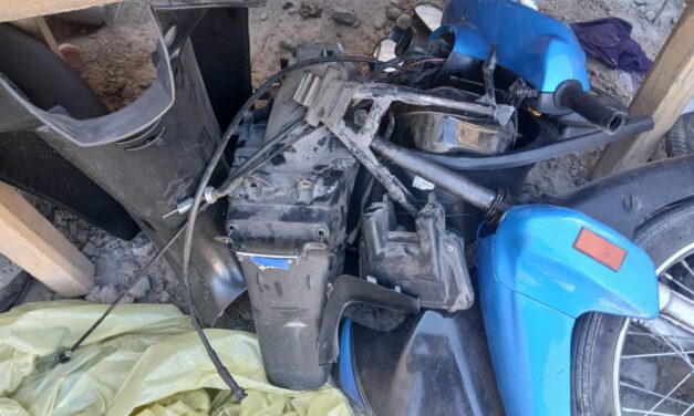Encontraron desarmada una moto robada horas antes en Pocito
