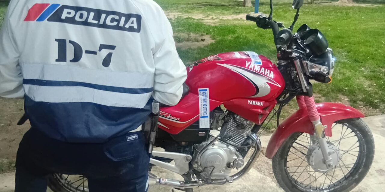 25 de Mayo: recuperaron una moto robada durante un control policial